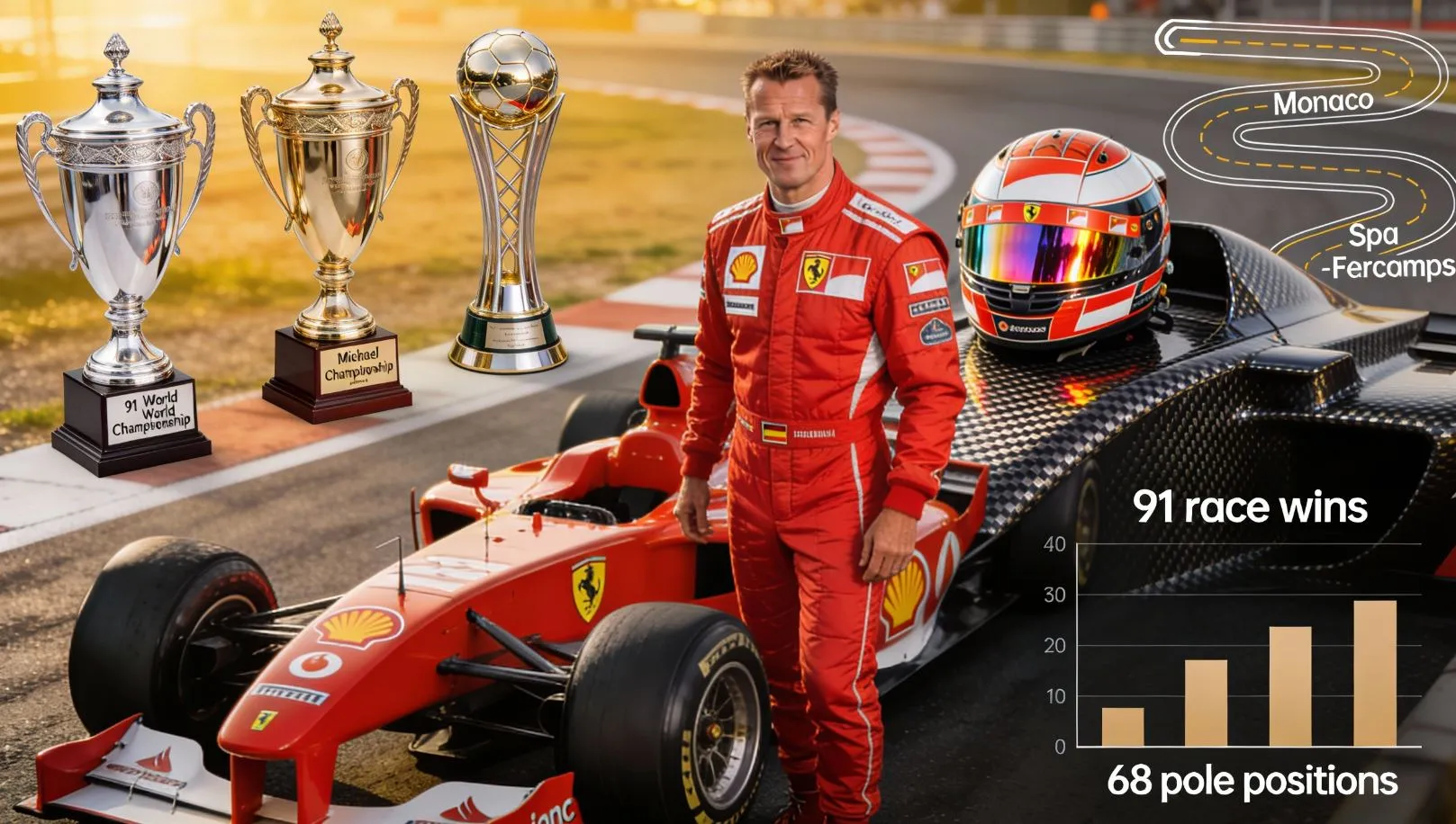 Михаэль Шумахер: титулы, рекорды и главные сезоны
