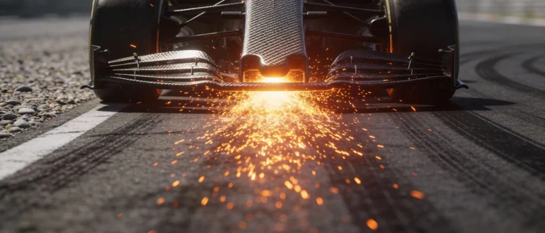 Почему болиды F1 искрят: откуда берутся искры и опасно ли это